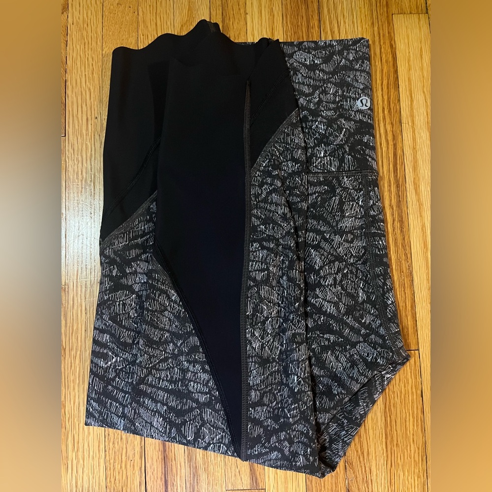 Lululemon Wunder Under Crop High-Rise leggings sz 10